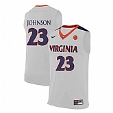Virginia Cavaliers 23 Nigel Johnson White College Basketball Jersey Dzhi,baseball caps,new era cap wholesale,wholesale hats